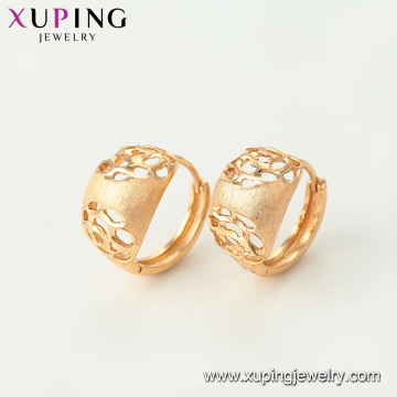 96155 xuping top sell all seasons gold earring designs delicate 18k gold hoop earring accessories for women jewelry